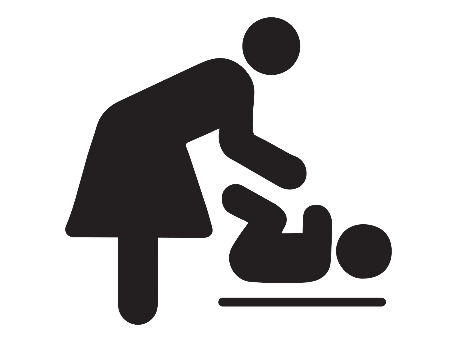 EMPIRE DESIGN Baby Diaper Changing Station Public Restroom Sign Decal Sticker
