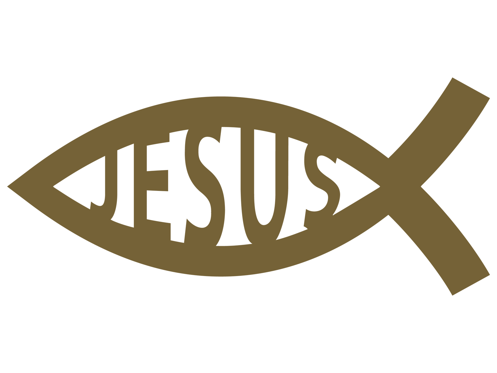 Jesus Fish Ichthys Christ Ichthus Symbol Vinyl Decal Sticker
